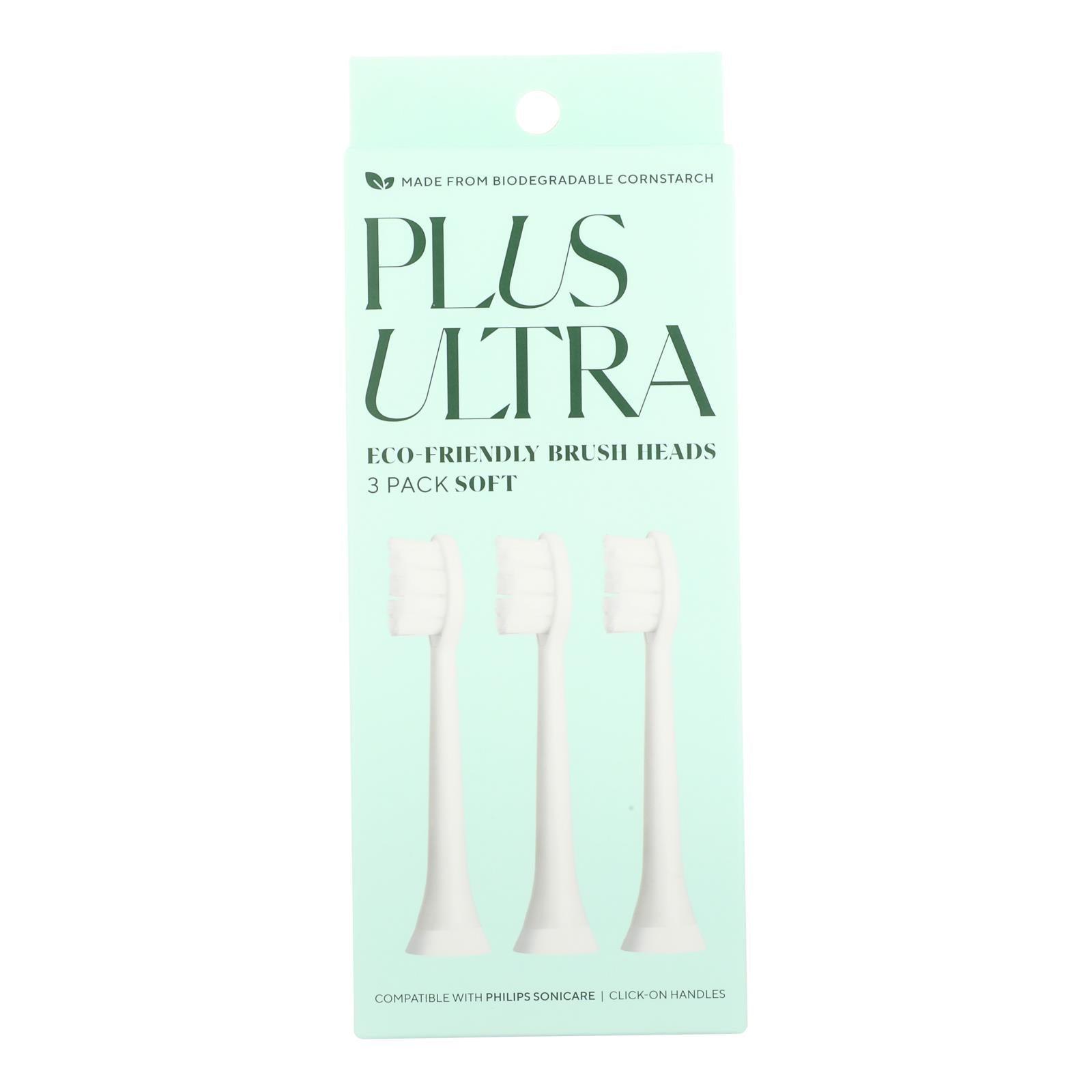 Plus Ultra - Tbrush Heads Echo 3pk - Case Of 4-3 Ct - GreatEagleInc