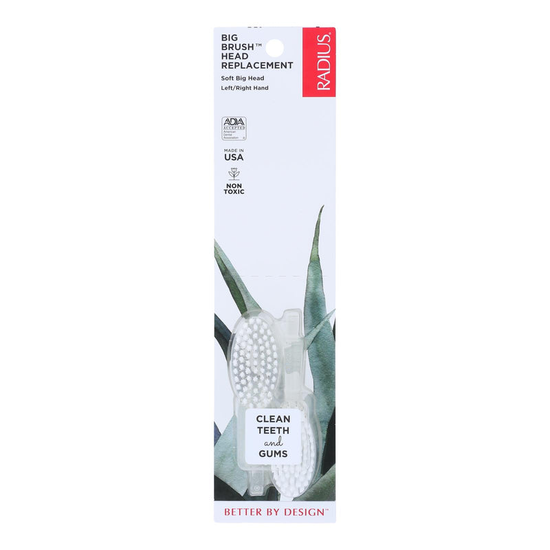 Radius - Rplcmnt Head Big Brush Sft - Case Of 6-2 Pack - GreatEagleInc