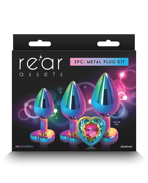 Rear Assets Rainbow Heart Gem Anal Trainer Kit - Multi Color Default Title