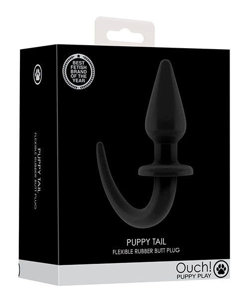 Shots Ouch Puppy Play Tail Butt Plug - Black - GreatEagleInc