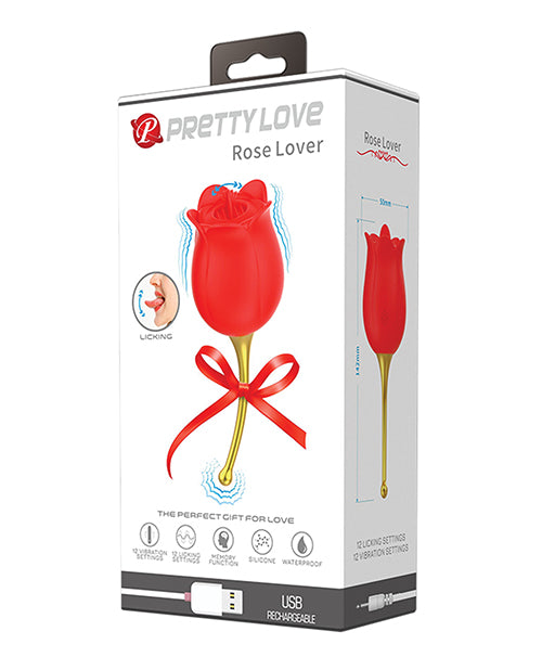 Pretty Love Licking Rose Lover Dual Ended - Rose - GreatEagleInc