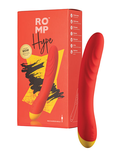 Romp Hype G Spot Vibrator - Red - GreatEagleInc