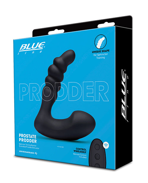 Blue Line Vibrating Prostate Prodder W/remote - Black Default Title