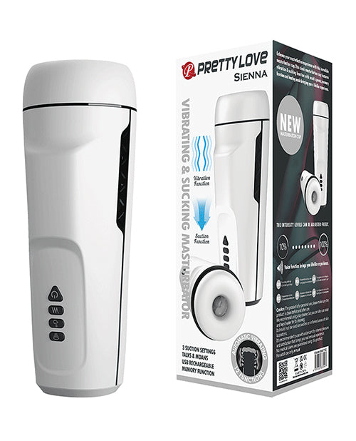 Pretty Love Sienna Sucking & Vibrating Masturbator - White Default Title