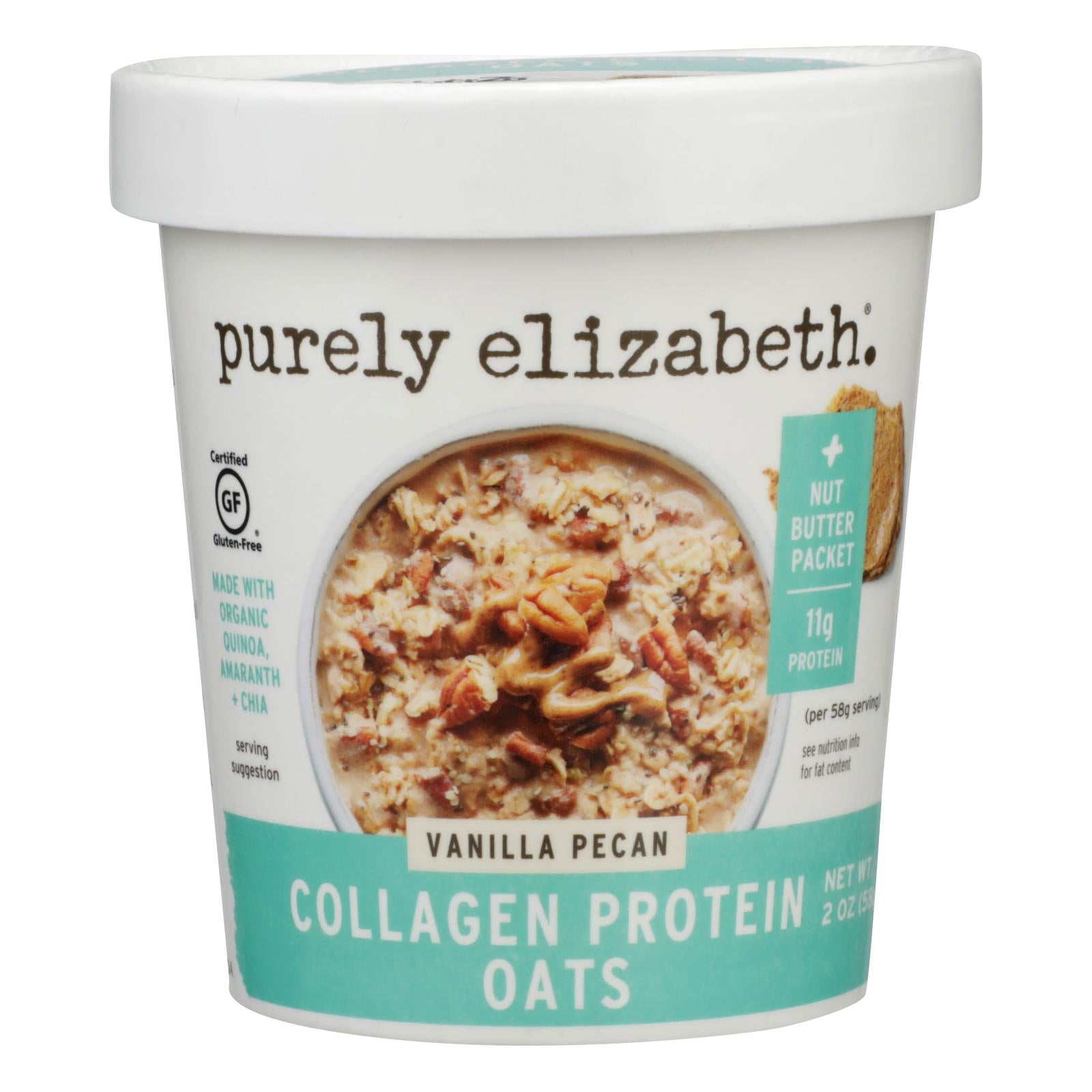 Purely Elizabeth - Oat Cup Protn Vanilla Pecan - Case Of 12 - 2 Oz - GreatEagleInc