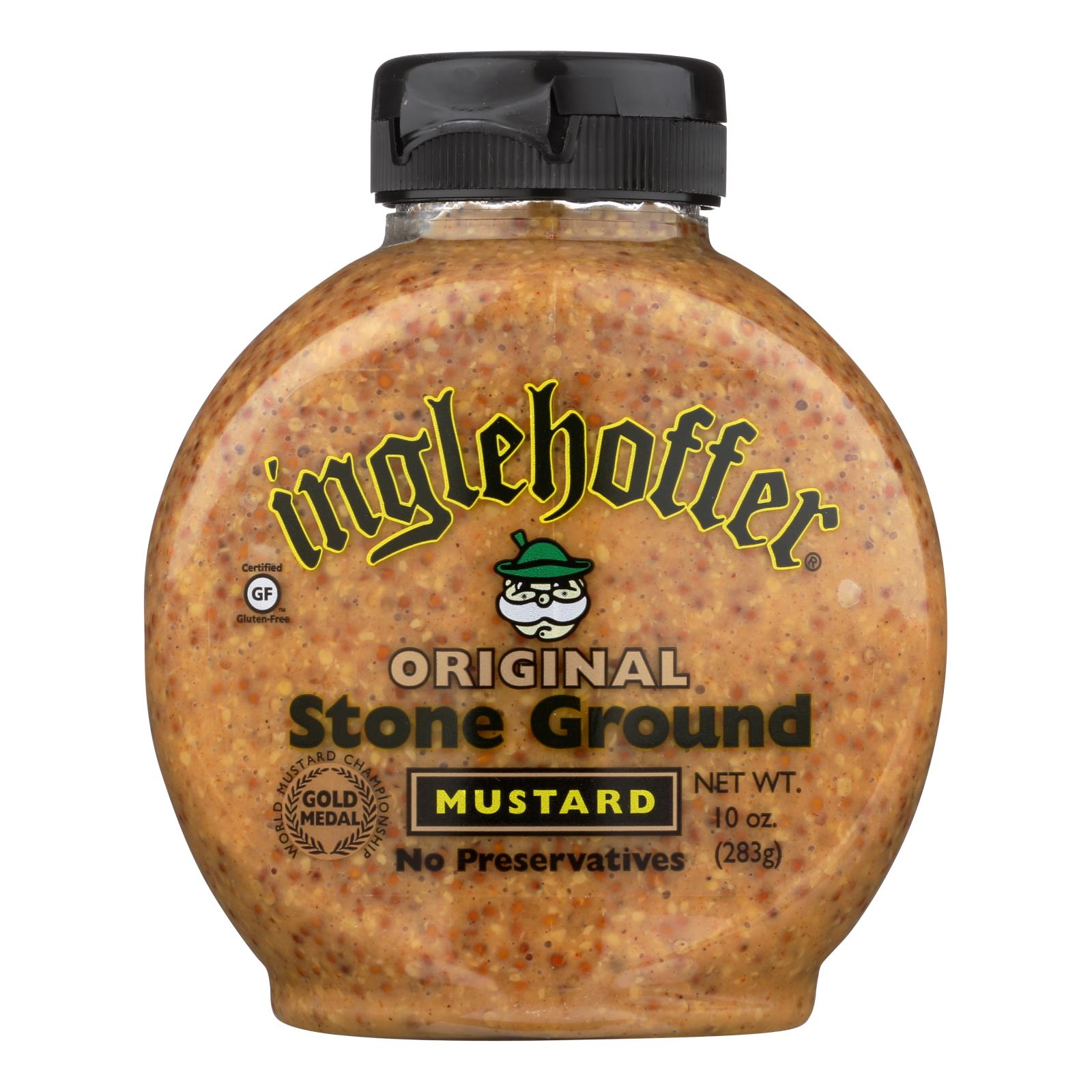 Inglehoffer - Mustard - Original Stone Ground - Case Of 6 - 10 Oz. - GreatEagleInc