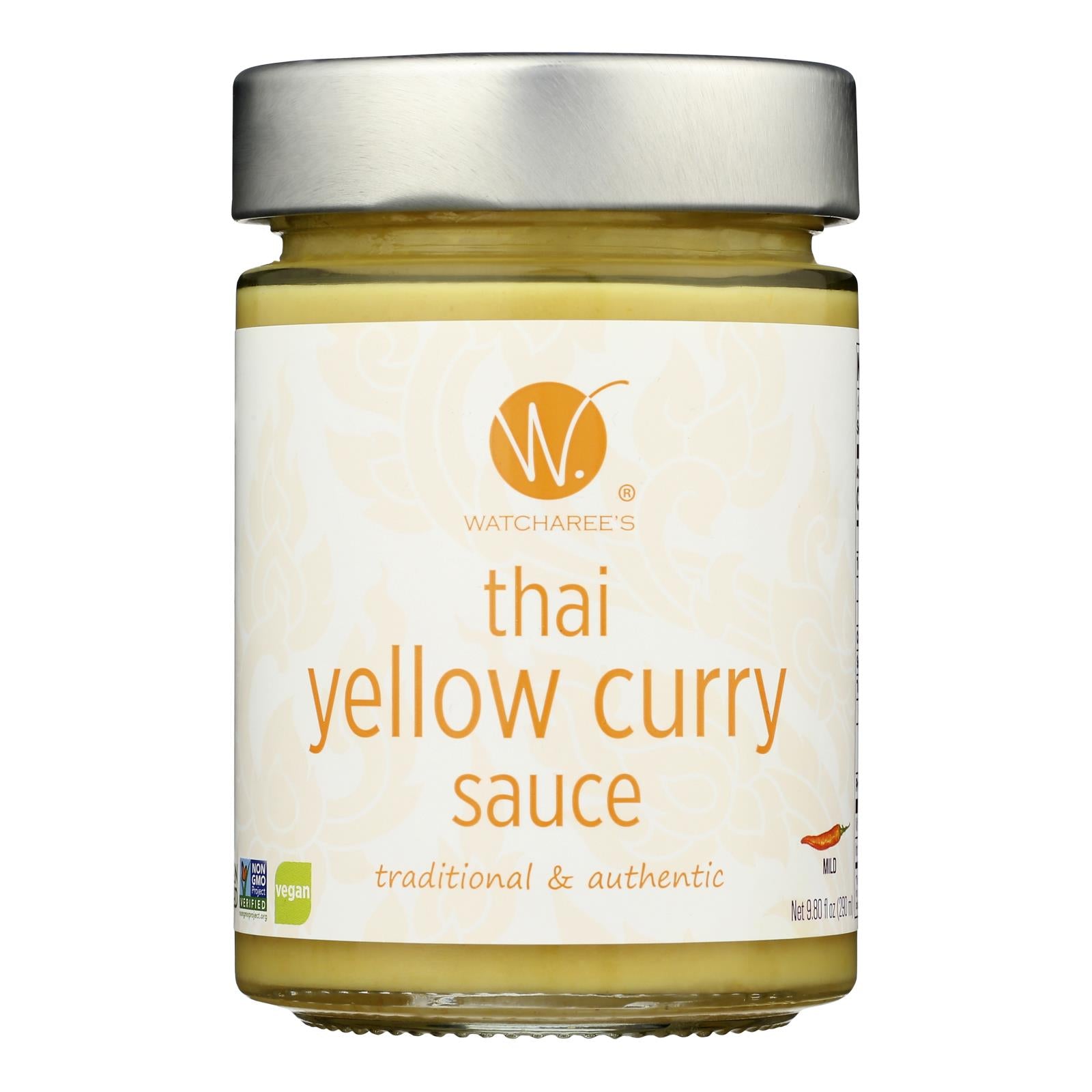 Watcharee's - Sauce Thai Yellow Curry - Case Of 6-9.8 Fz - GreatEagleInc