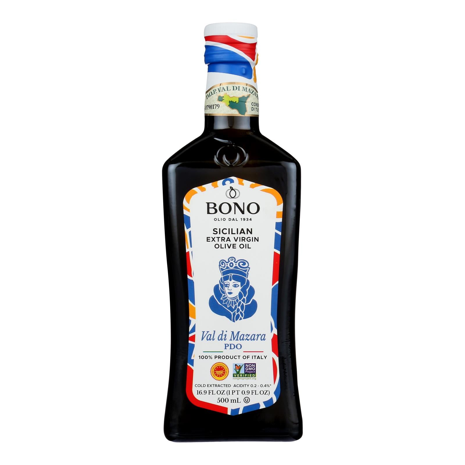 Bono Sicilian Extra Virgin Olive Oil  - Case Of 6 - 16.9 Fz - GreatEagleInc