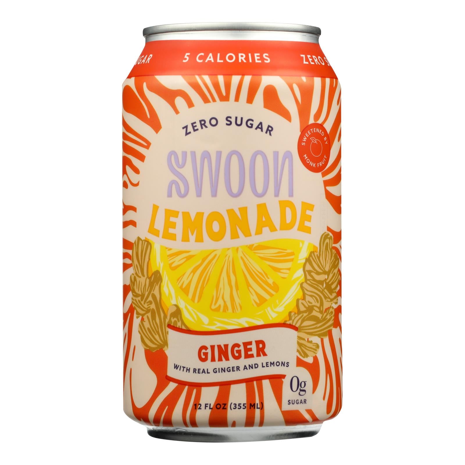 Swoon - Lemonade Ginger Zero Sugar - Case Of 12-12 Fz - GreatEagleInc
