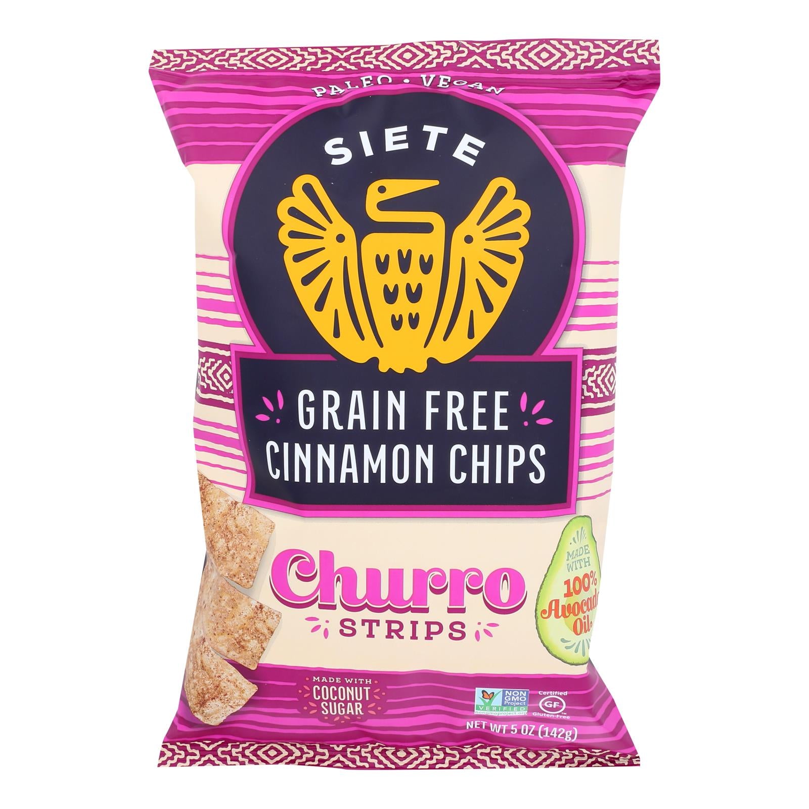 Siete - Churro Strips Cinnamon - Case Of 12-5 Oz - GreatEagleInc