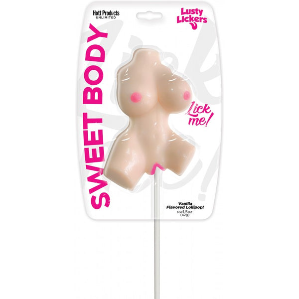 Lusty Lickers Female Torso Pop Vanilla Flavor - GreatEagleInc