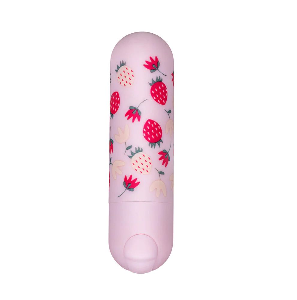 Bari Super Charged Mini Bullet W/ Strawberry Pattern - GreatEagleInc
