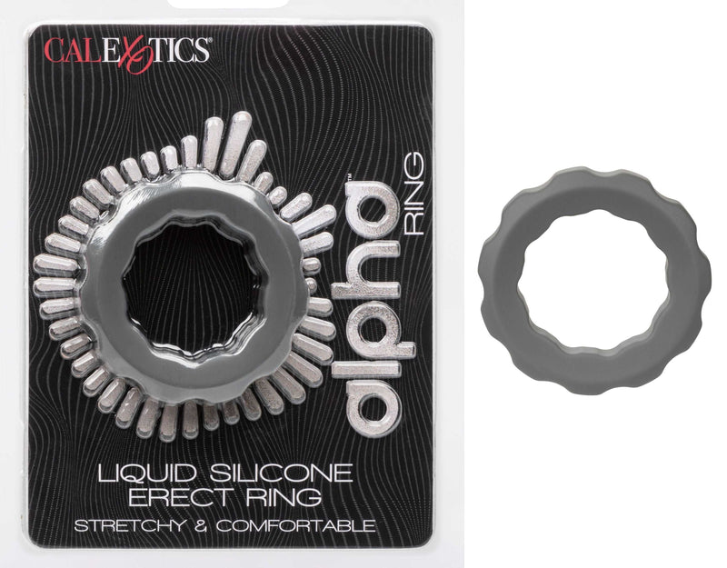 Alpha Liquid Silicone Erect Ring - Gray Default Title