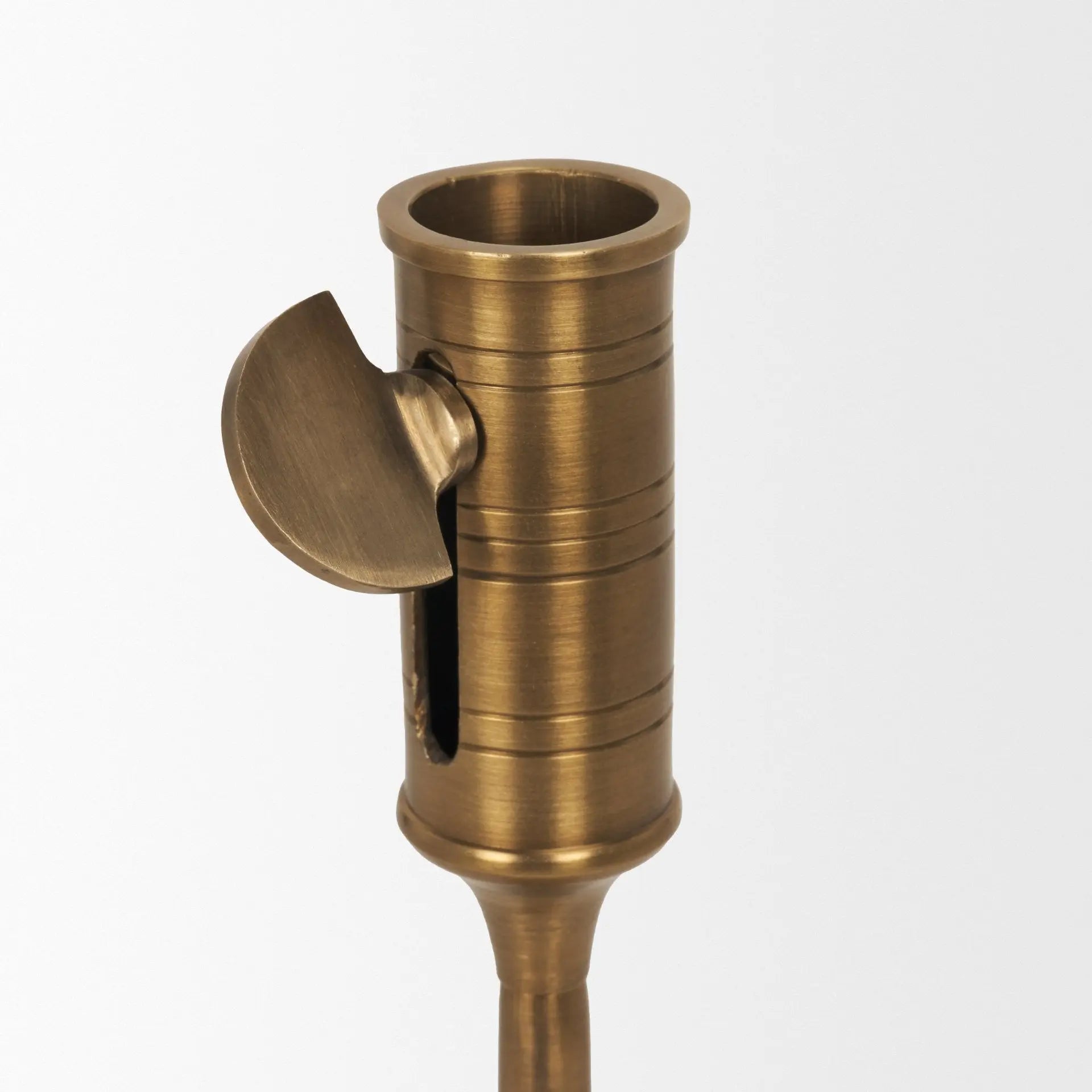 10" Antiqued Brass Metal Tabletop Taper Candlestick Homeroots Home Decor