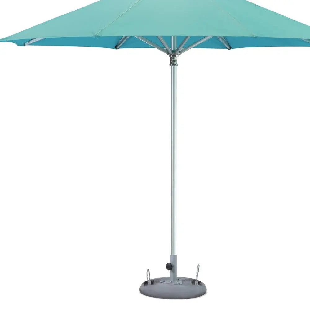 10' Aqua Polyester Round Market Patio Umbrella Homeroots Outdoor