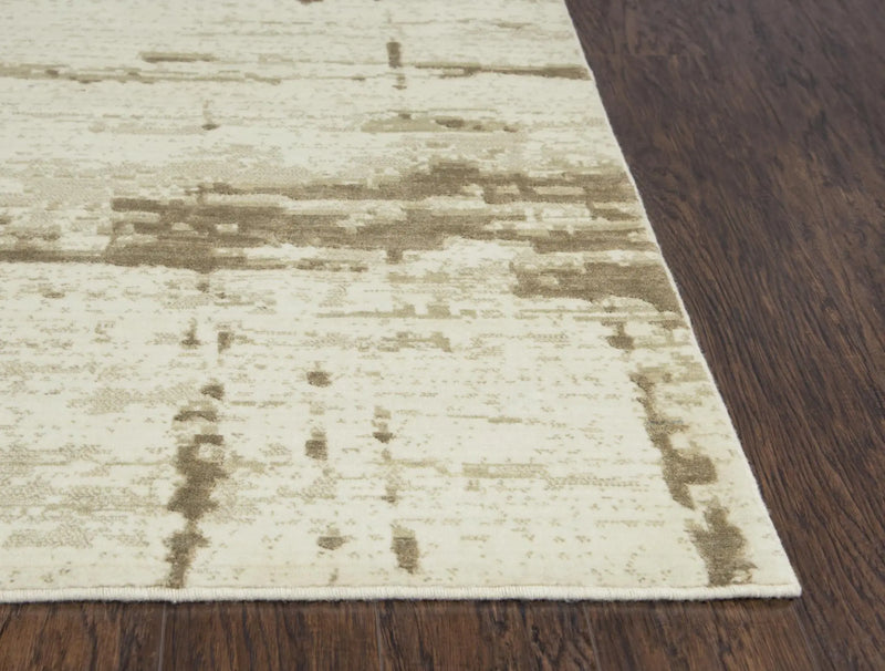 10' Beige Ivory And Tan New Zealand Lambs Wool Abstract Hand Carved Handmade Area Rug Homeroots Home Decor