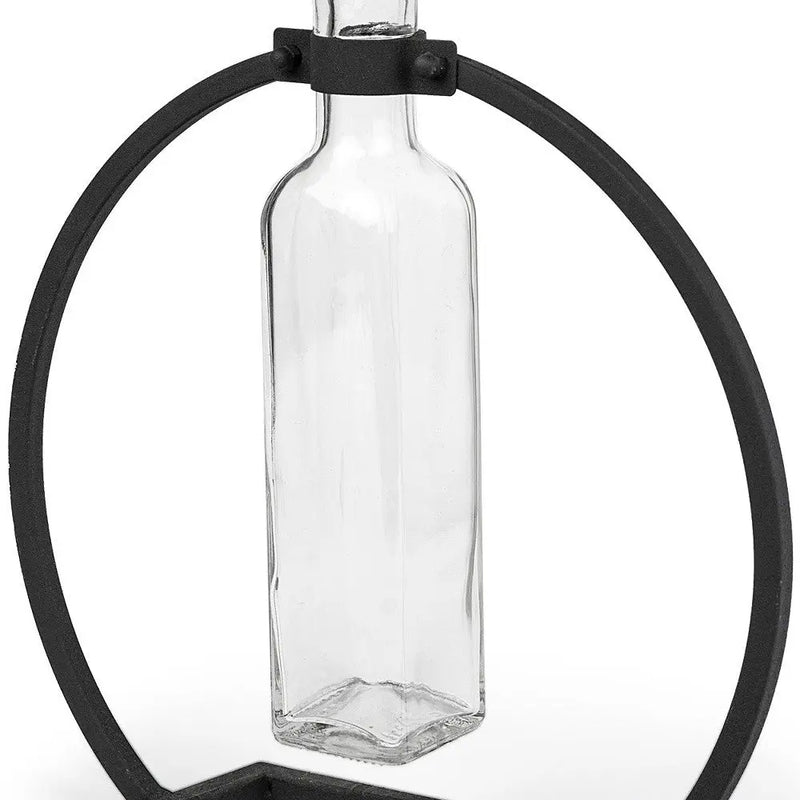 10" Black Abstract Cylinder Metal Table Vase Homeroots Home Decor
