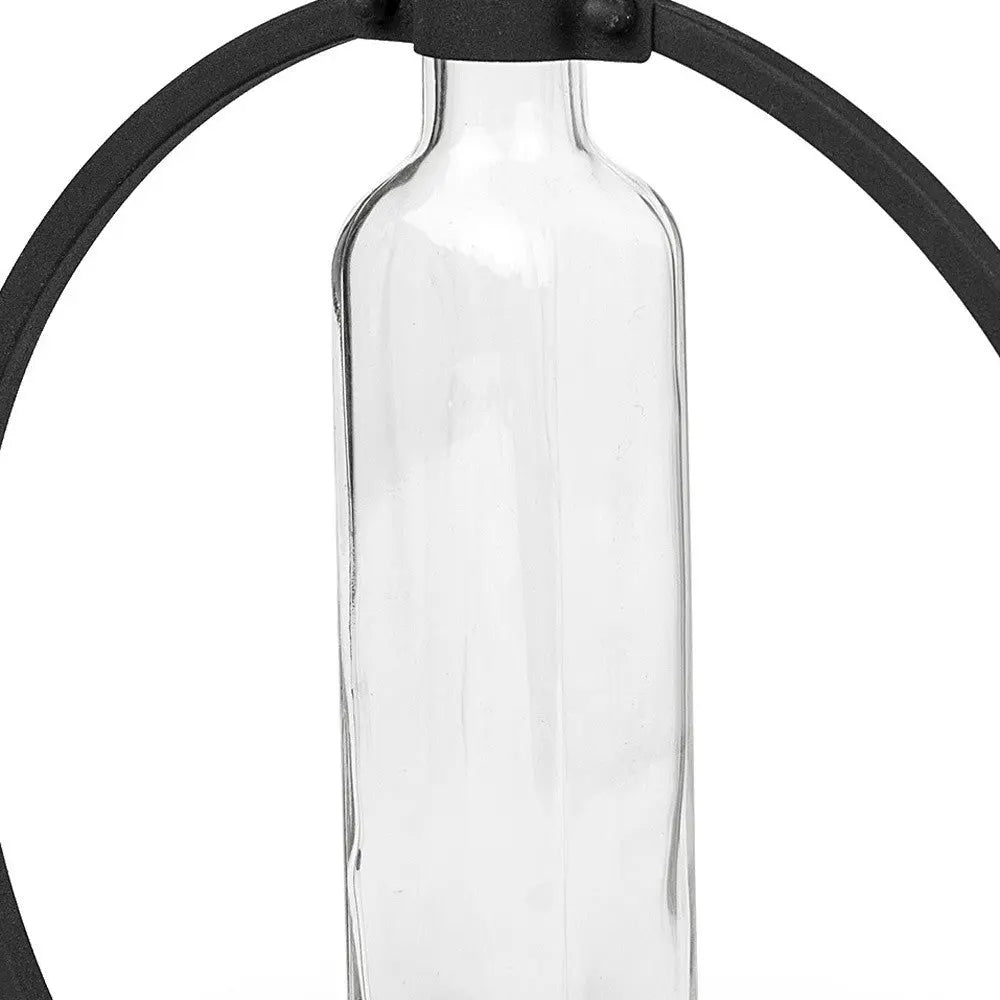 10" Black Abstract Cylinder Metal Table Vase Homeroots Home Decor