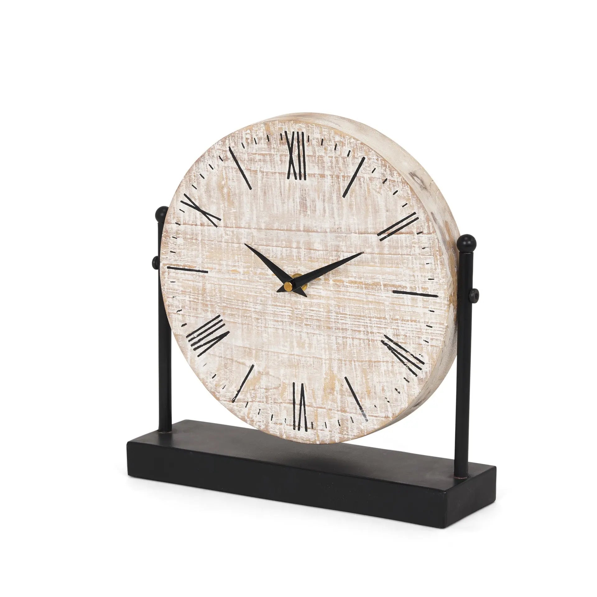 10" Black Metal Analog Square Wall Clock Homeroots Home Decor