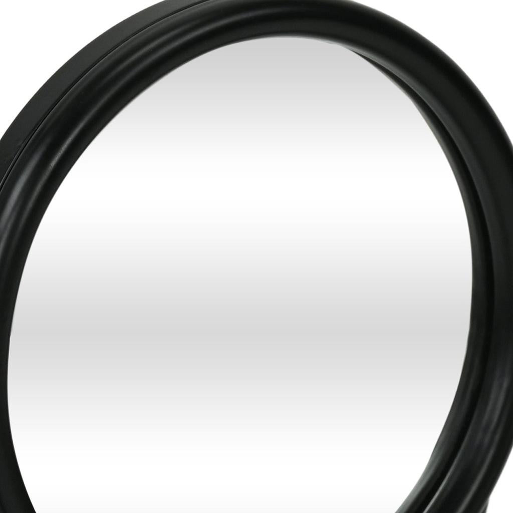 10" Black Metal Round Framed Adjustable Makeup Shaving Tabletop Mirror Homeroots Bed & Bath