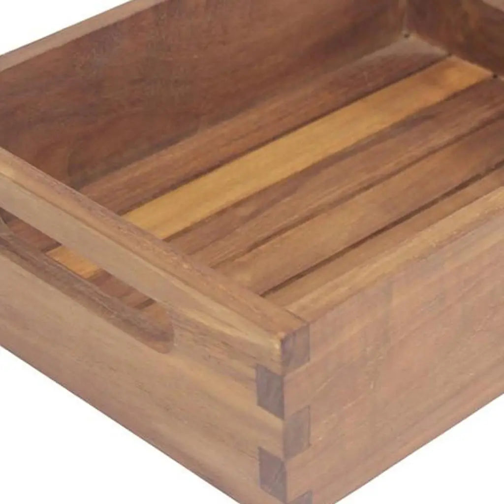 10" Brown Solid Wood Bathroom Storage Furniture Set Homeroots Organization