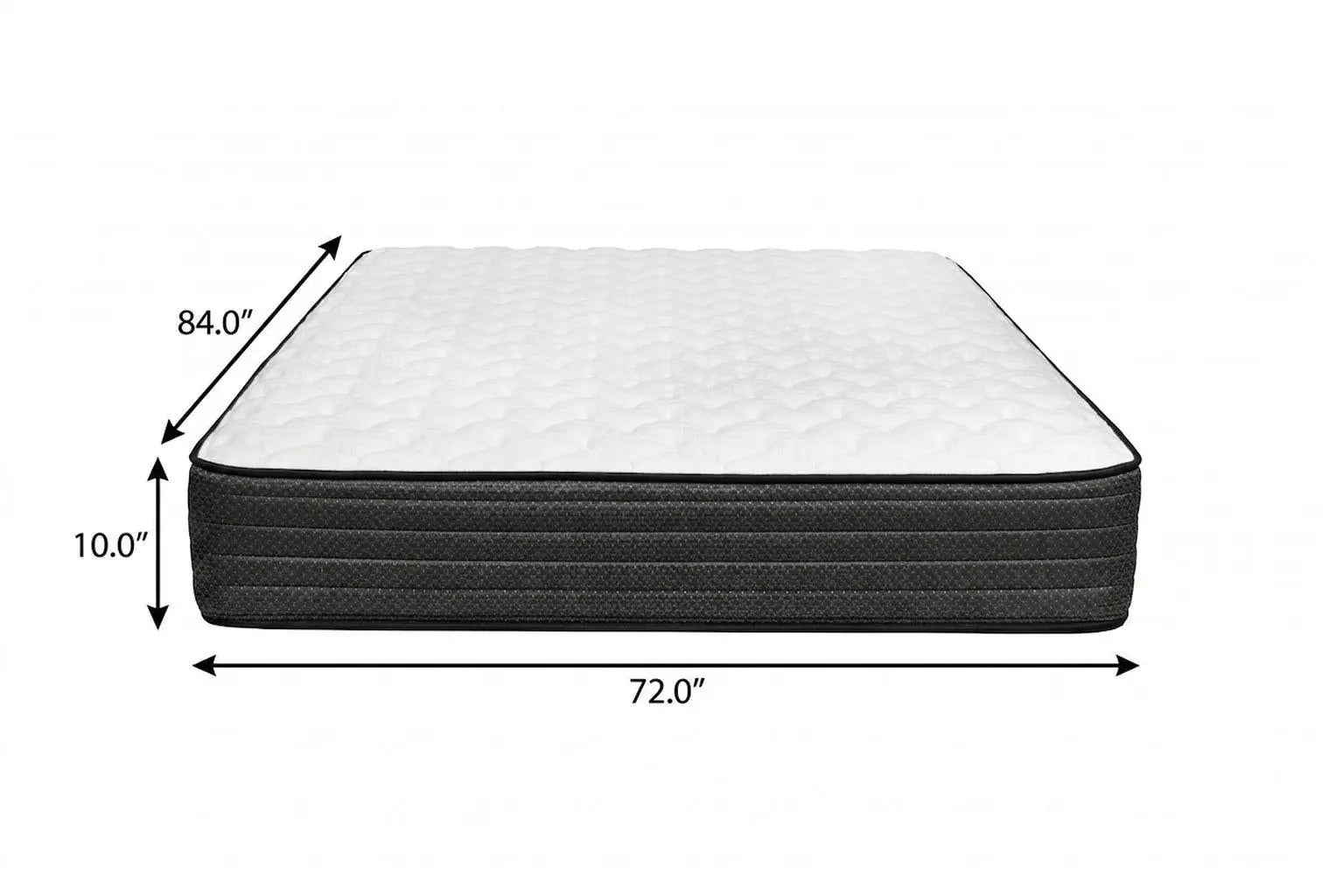 10" California King Foam Medium Hybrid Mattress Homeroots Bed & Bath