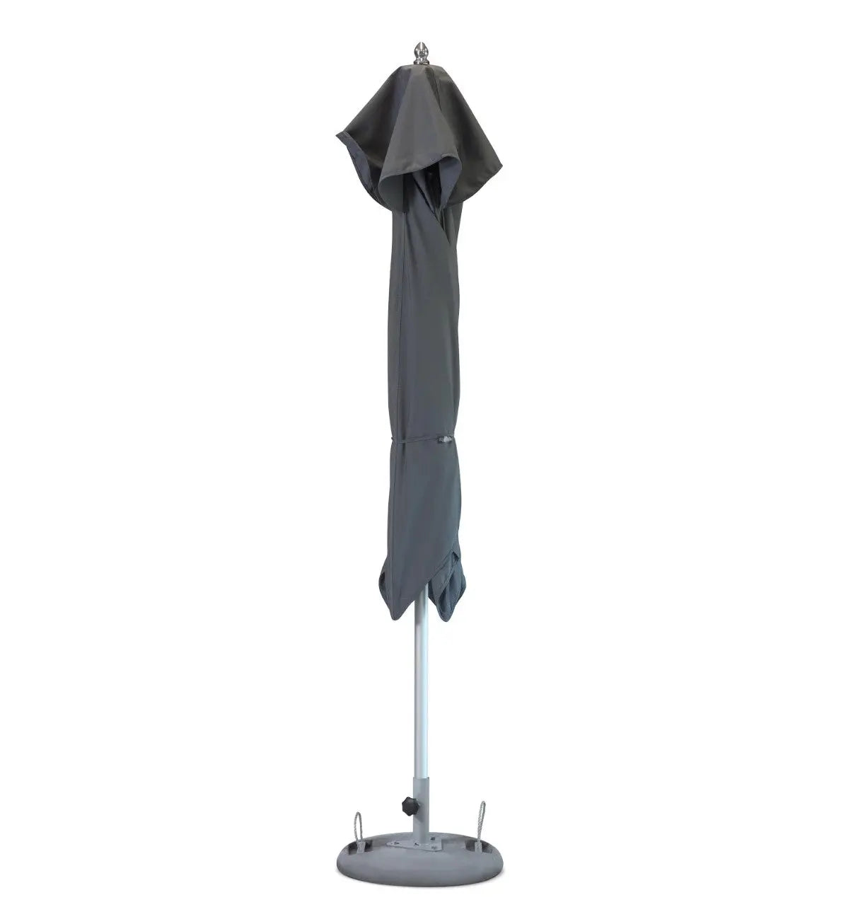 10' Charcoal Polyester Round Market Patio Umbrella Homeroots Outdoor