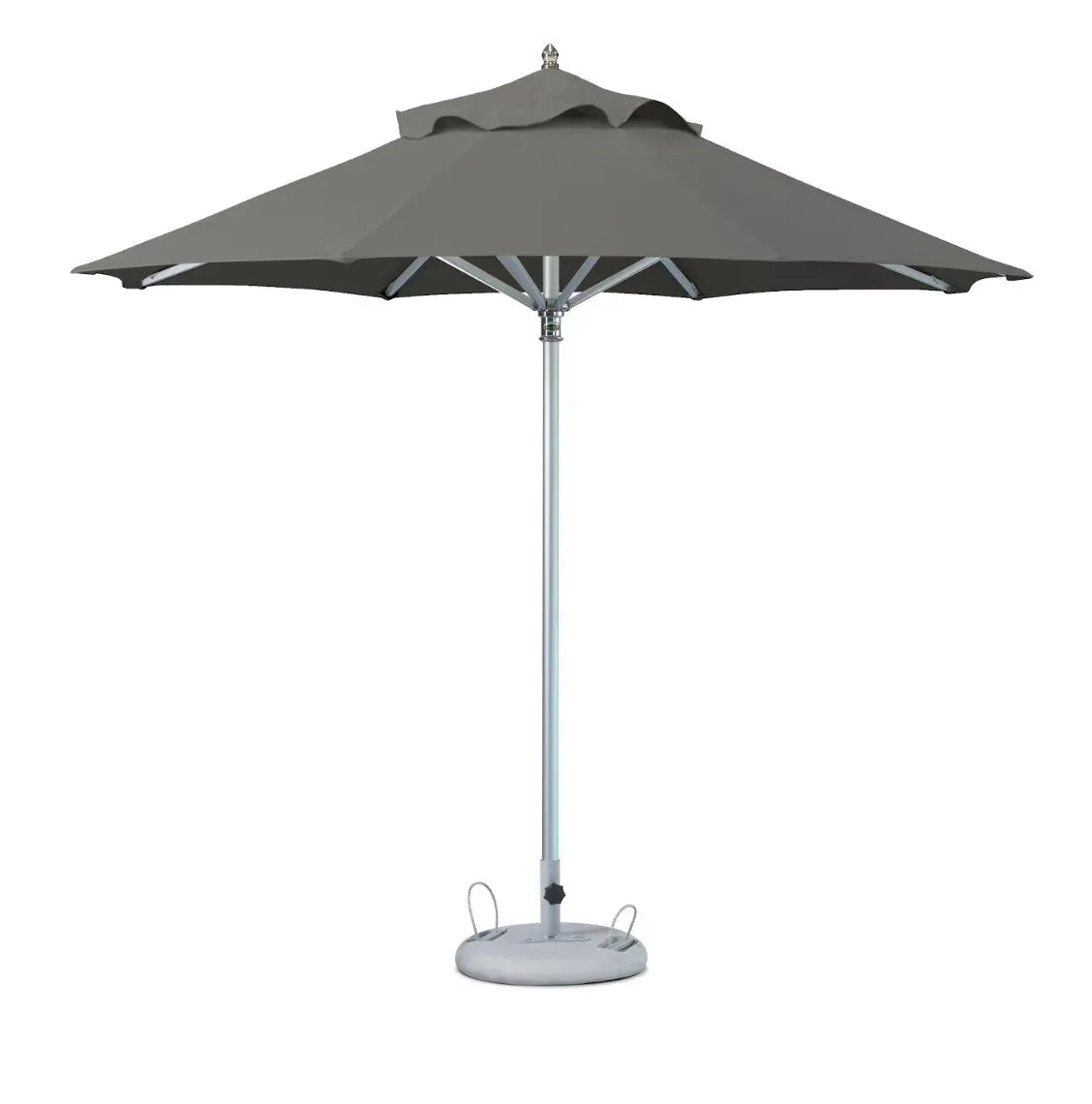 10' Charcoal Polyester Round Market Patio Umbrella Homeroots Outdoor