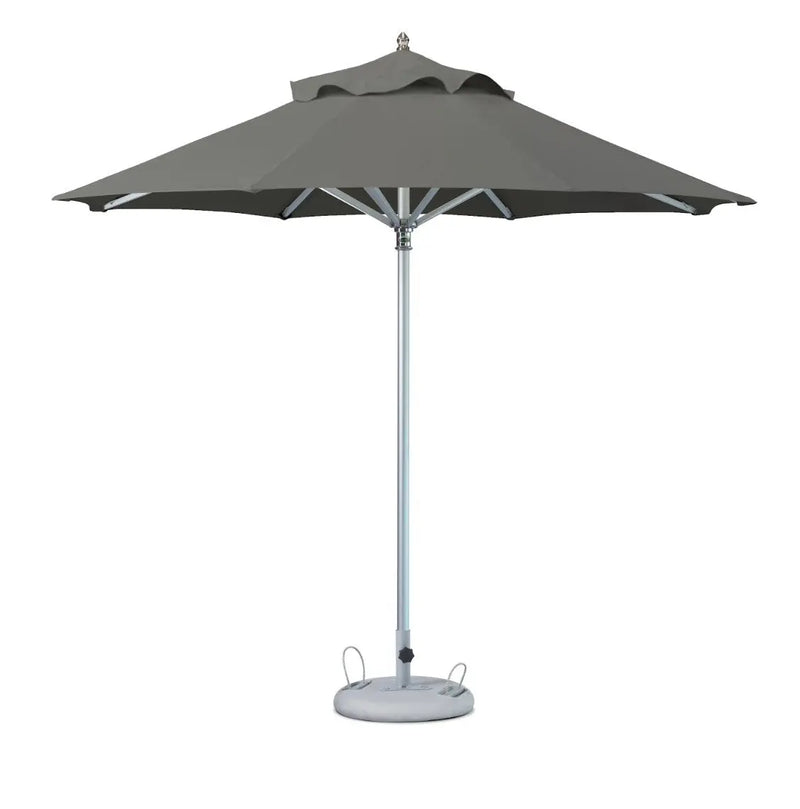 10' Charcoal Polyester Round Market Patio Umbrella Homeroots Outdoor