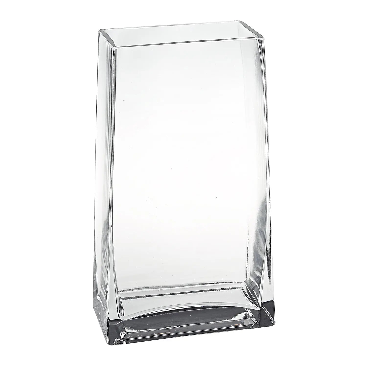 10" Clear Crystal Glass Rectangular Table Vase Homeroots Home Decor
