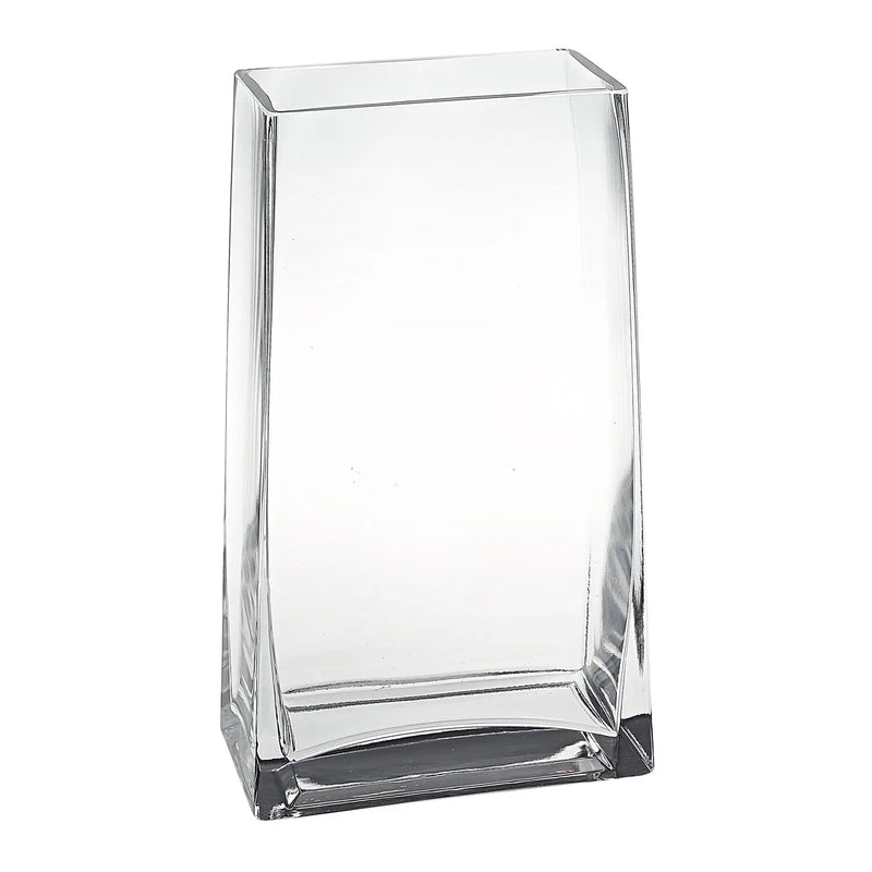 10" Clear Crystal Glass Rectangular Table Vase Homeroots Home Decor