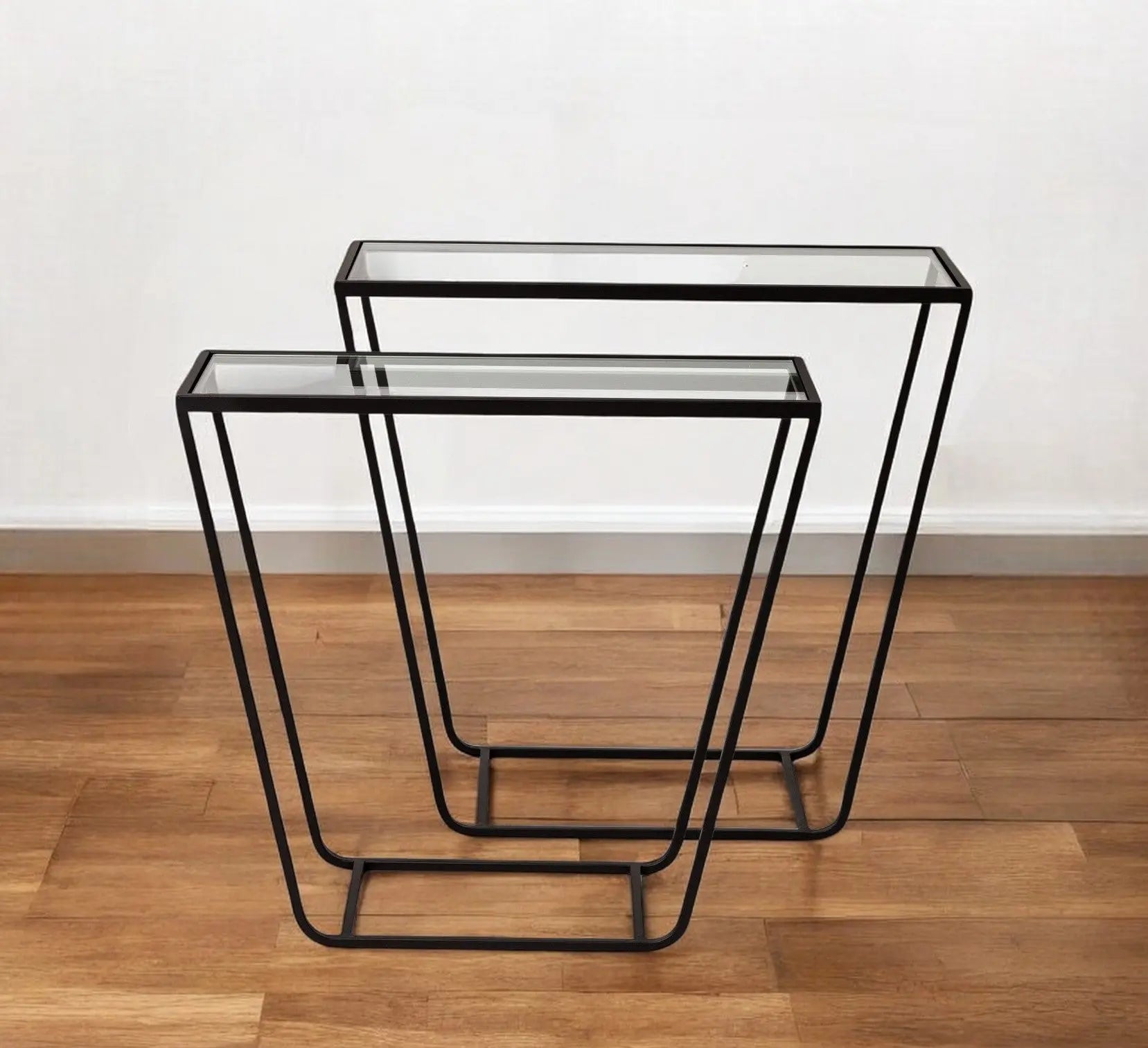 10" Clear Glass Frame Console Table - GreatEagleInc