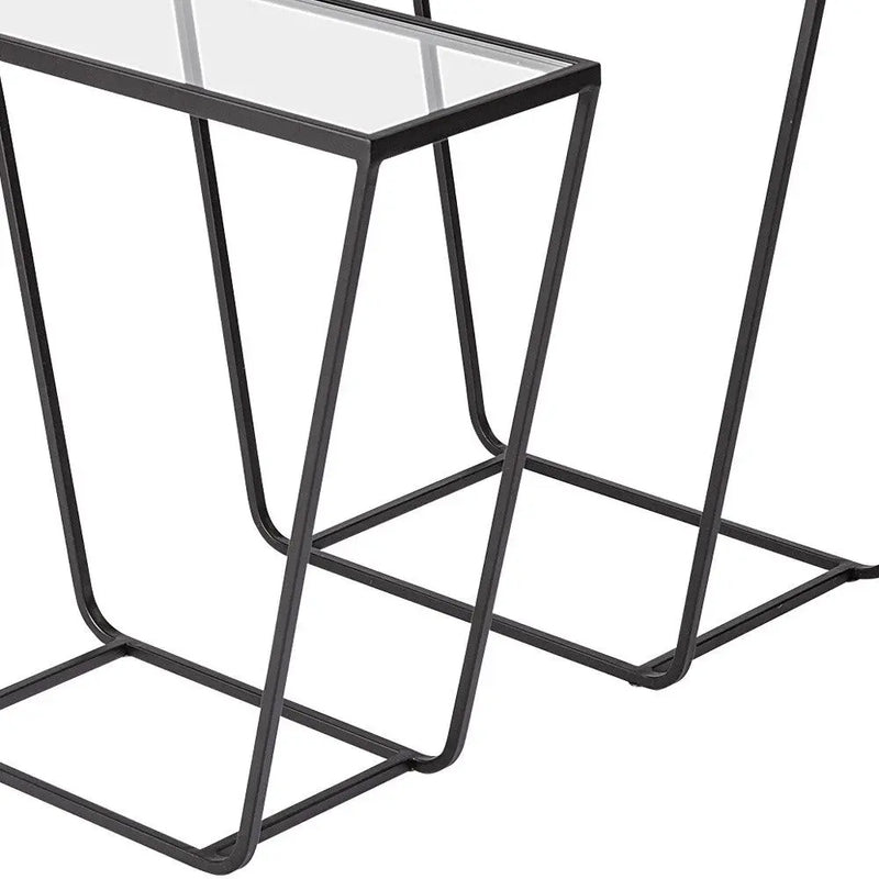 10" Clear Glass Frame Console Table - GreatEagleInc
