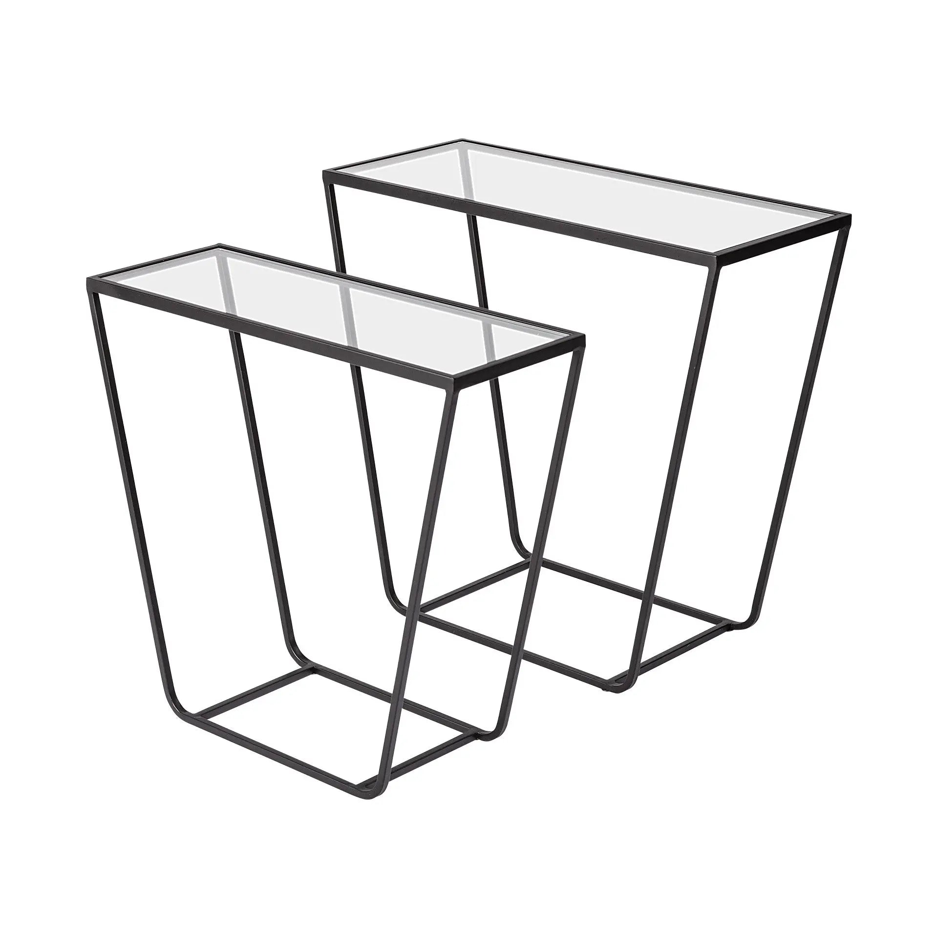10" Clear Glass Frame Console Table - GreatEagleInc