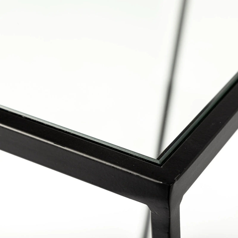 10" Clear Glass Frame Console Table - GreatEagleInc
