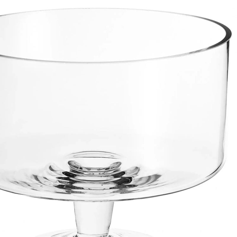 10" Clear Mouth Blown Crystal Round Trifle Bowl Homeroots Kitchen & Dining