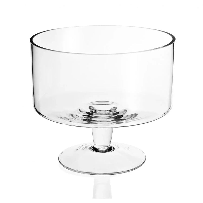 10" Clear Mouth Blown Crystal Round Trifle Bowl Homeroots Kitchen & Dining