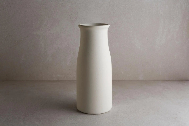 10" Cream Ceramic Cylinder Table Vase Homeroots Home Decor