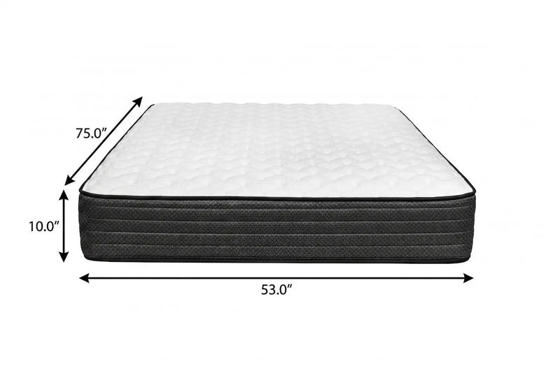 10" Full Double Foam Medium Hybrid Mattress Homeroots Bed & Bath