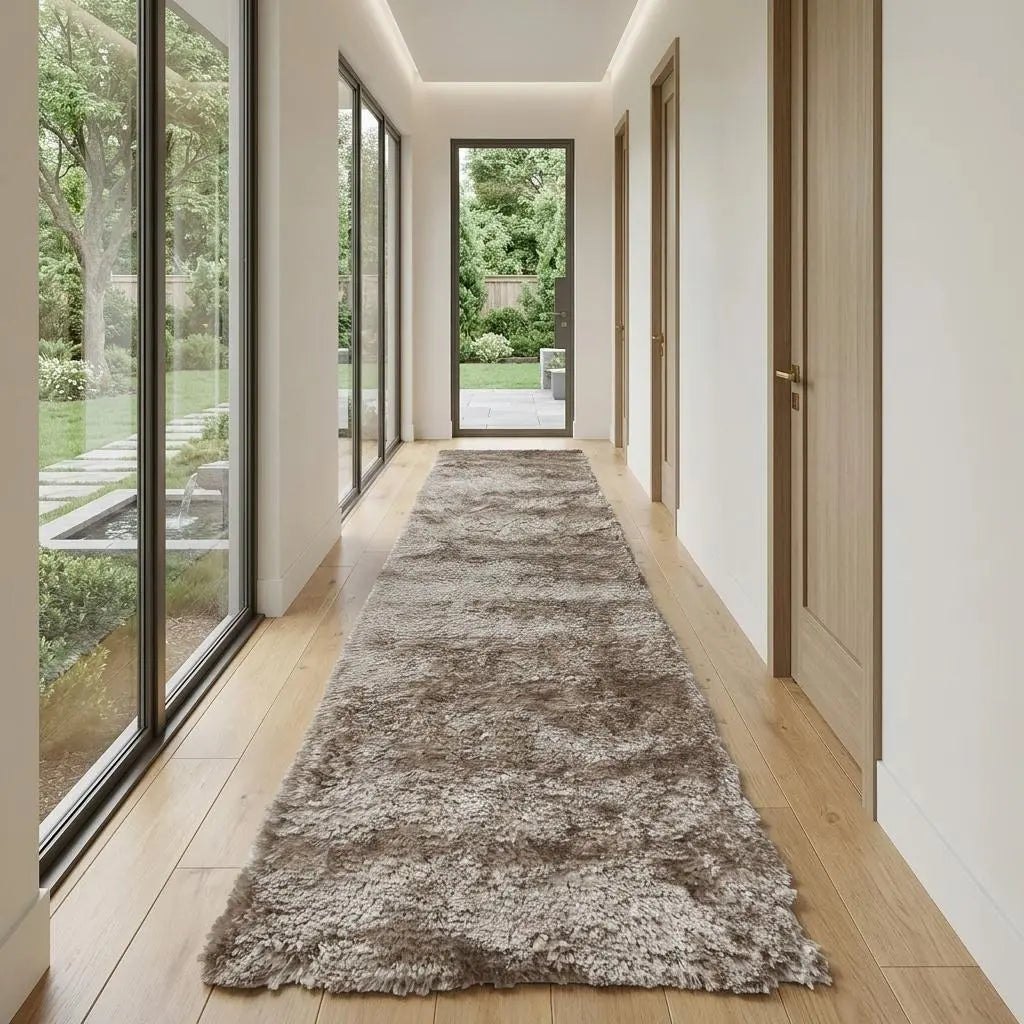 10' Gold And Green Shag Hand Tufted Area Rug Homeroots Home Decor
