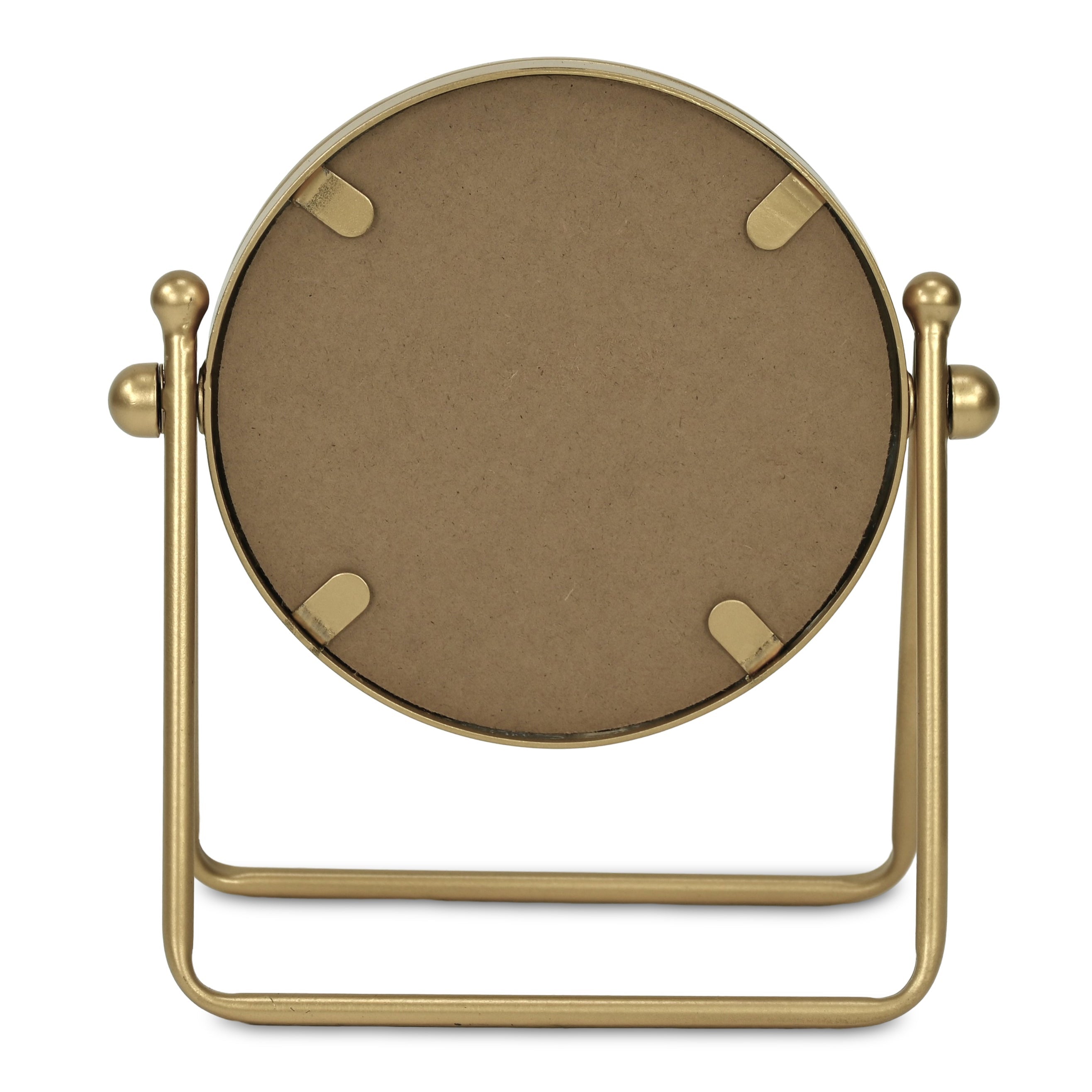 10" Gold Metal Round Tilting Framed Makeup Shaving Tabletop Mirror Homeroots Bed & Bath