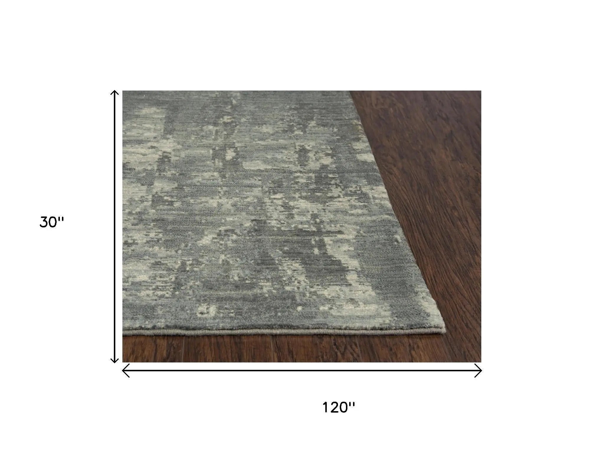 10' Gray And Light Gray New Zealand Lambs Wool Abstract Hand Carved Handmade Area Rug Homeroots Home Decor