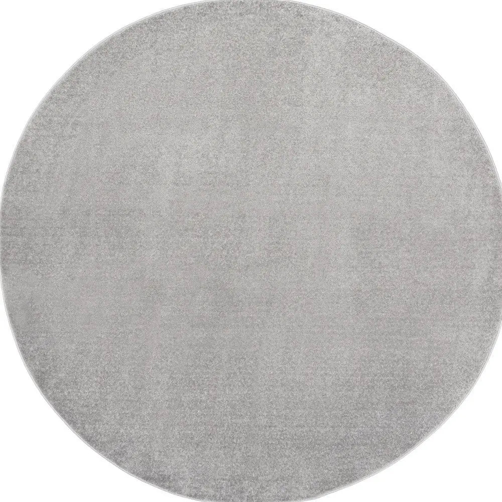 10' Gray And Silver Round Indoor Outdoor Area Rug Homeroots Outdoor