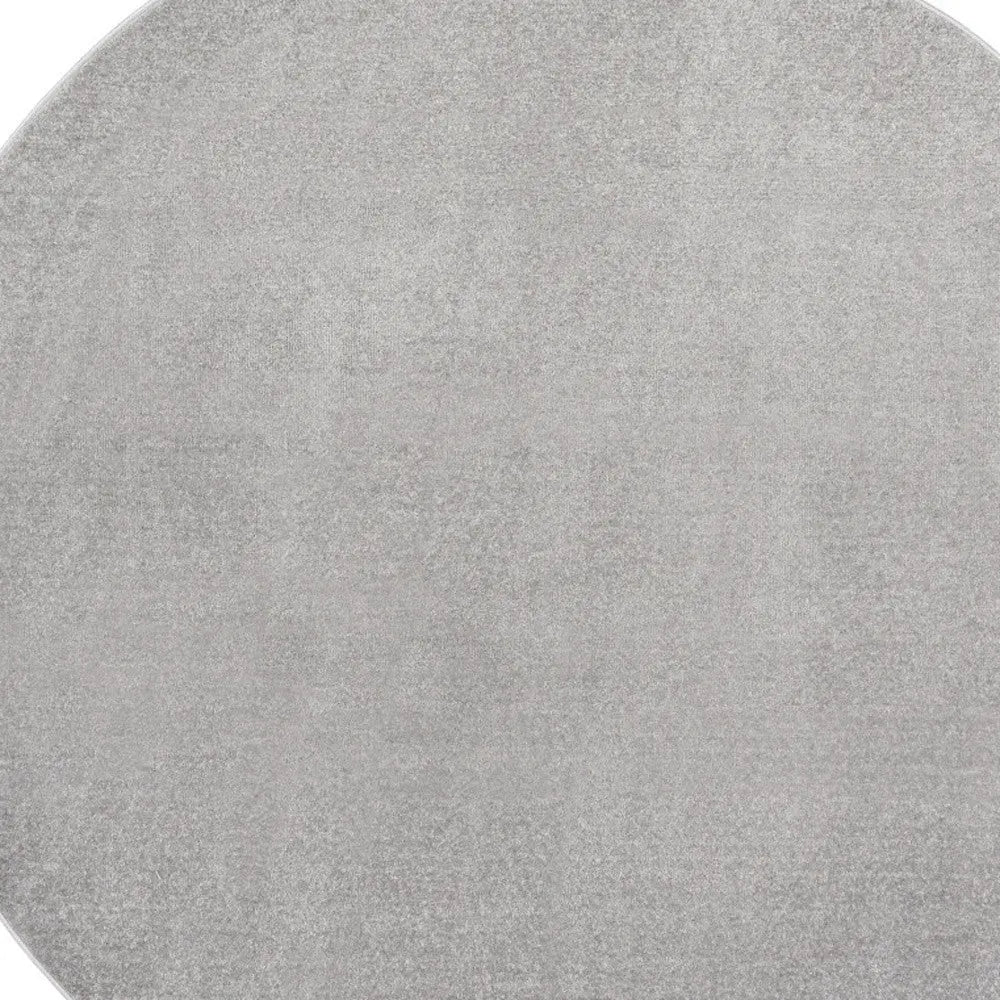 10' Gray And Silver Round Indoor Outdoor Area Rug Homeroots Outdoor