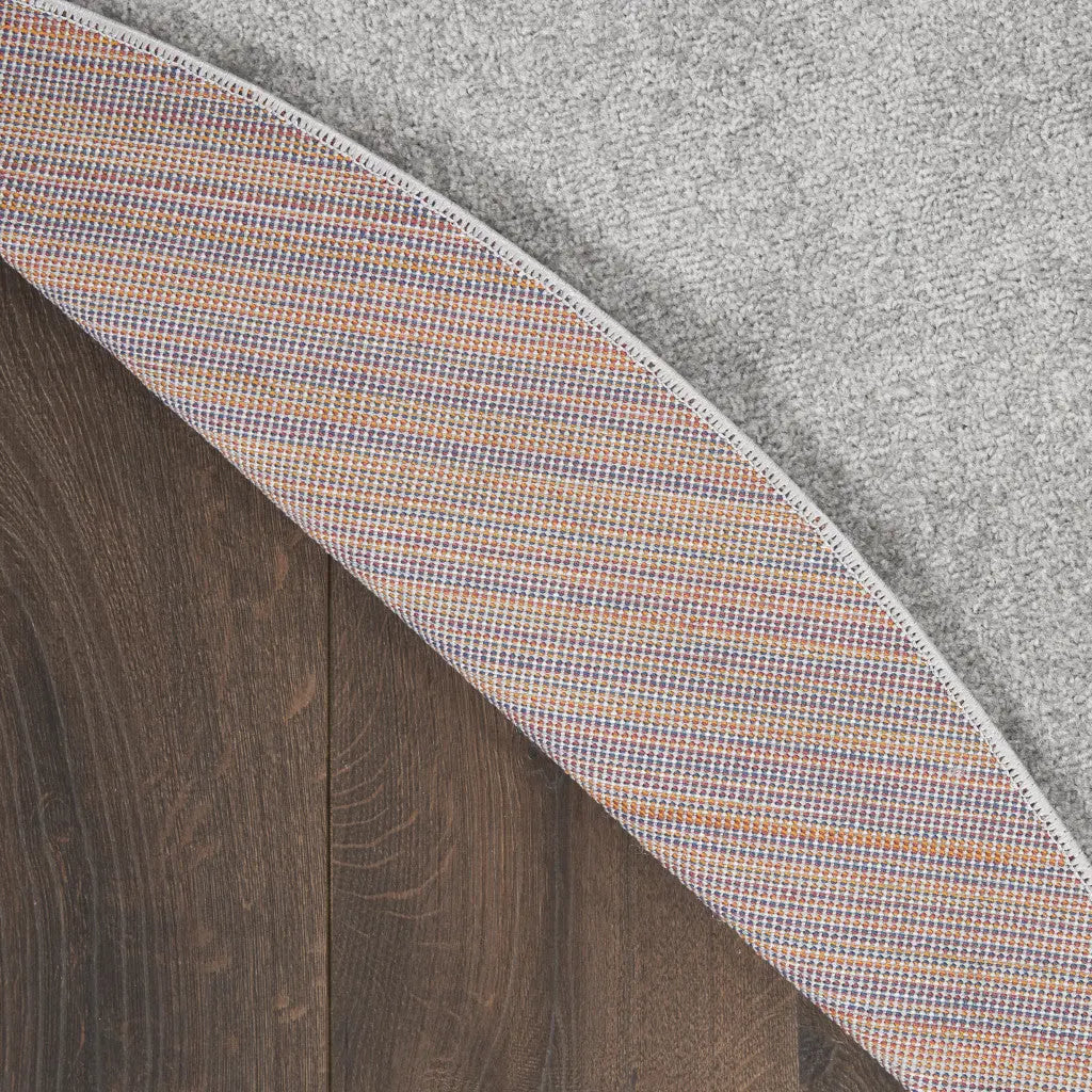 10' Gray And Silver Round Indoor Outdoor Area Rug Homeroots Outdoor