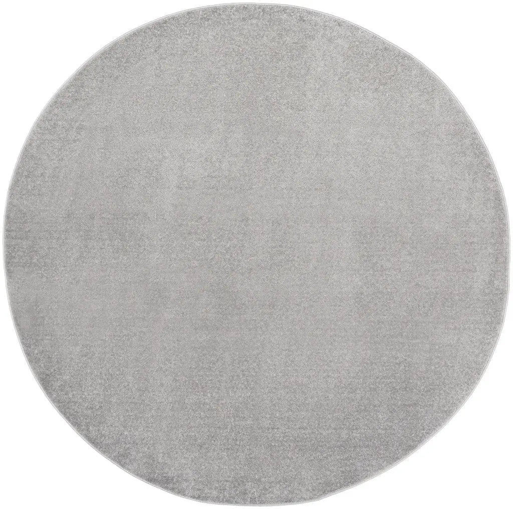 10' Gray And Silver Round Indoor Outdoor Area Rug Homeroots Outdoor