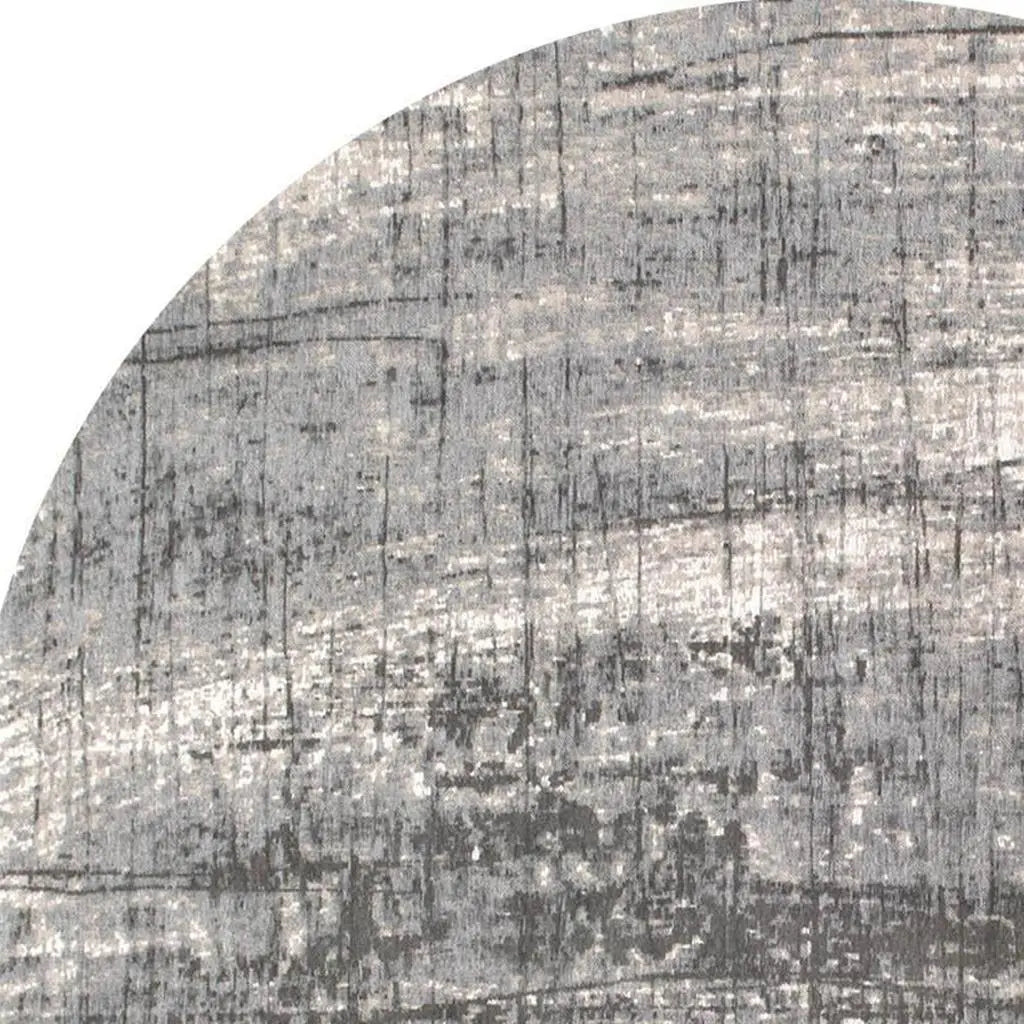 10' Gray And White Abstract Washable Round Rug With UV Protection Homeroots Home Decor