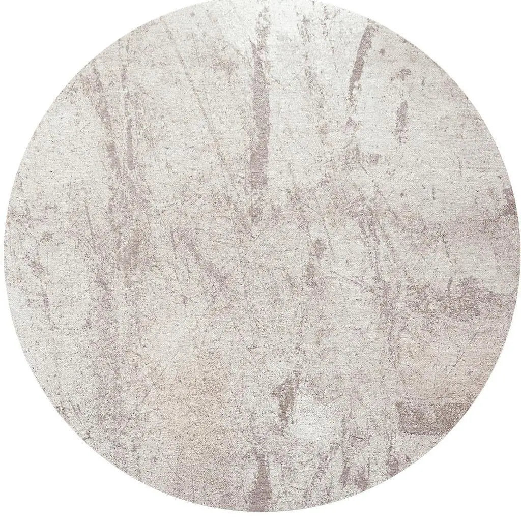 10' Gray And White Abstract Washable Round Rug With UV Protection Homeroots Home Decor