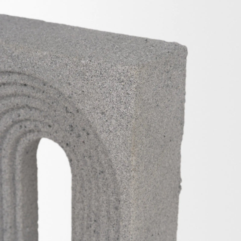 10" Gray Resin Tabletop Sculpture Homeroots Home Decor