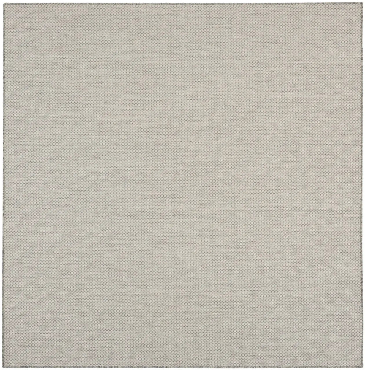 10' Ivory And Silver Square Geometric Indoor Outdoor Area Rug Homeroots Outdoor